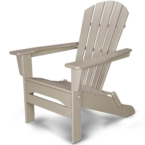 POLYWOOD Palm Coast HNA110SA Folding Adirondack Chair with Slat